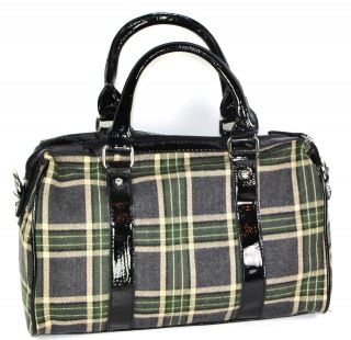 Designer Purse Handbag Plaid Patty Extra Shoulder Strap CM2628 David 