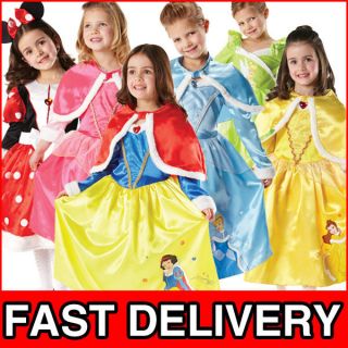 Disney Princess Girls Winter Wonderland Fancy Dress Kids Childrens 