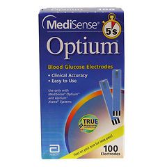 medisense optium xceed blood glucose test strips 100 x 1box expiry 1 
