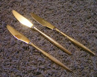 florentine gold electroplated place knives  13