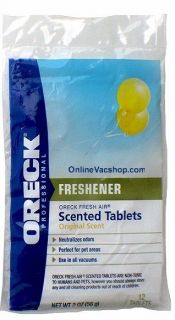 oreck fresh air scent tablets for all vacuum cleaners one