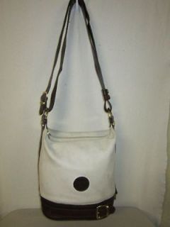 valentina white cream brown monogrammed leather purse
