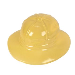 12 childrens plastic safari hats yellow new 