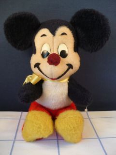 vintage walt disney mickey mouse plush stuffed doll toy time