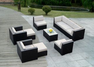 Outdoor Patio Wicker Sectional Furniture 10pc Luxurious Sofa Set