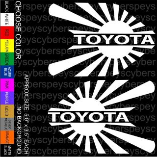 toyota rising sun design stickers car vinyl decals jdm time