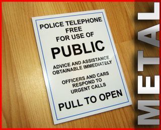 POLICE PHONE BOX METAL Wall Sign (Sizes A5 A4 A3) Plaque poster print