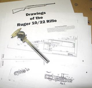 ruger 10 22 rifle drawings receiver blueprints 