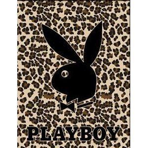 Playboy Bunny Classic Leopard Queen Size Royal Plush Blanket 79x95