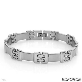 edforce stunning gentlemens bracelet in stainless steel 