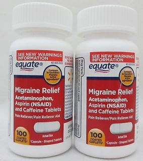   Headache Relief 200 Tablet Aspirin Caffeine Acetaminophen Pain