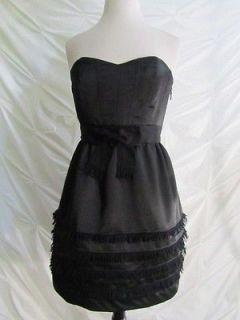 Phoebe Couture Black Cocktail Evening Dress Mini Strapless Pinup NWT 