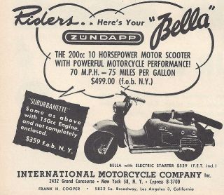 1955 zundapp bella motorscooter ad 9 12 2012x time left