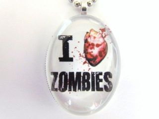 heart love zombies anatomical heart bubble necklace time left