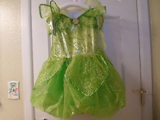 Disney Parks Tinker Bell Fairy Costume Dress with Wings   Sz 7 8