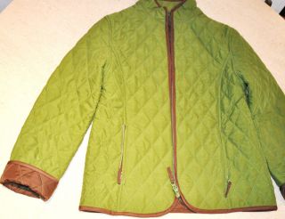 john partridge ladies quilted jacket green brown xs time left