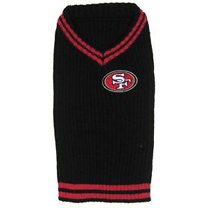 san francisco 49ers nfl dog pet vee sweater all sizes