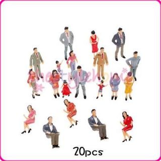   25 Painted various poses ages Model Train Passenger People Figures