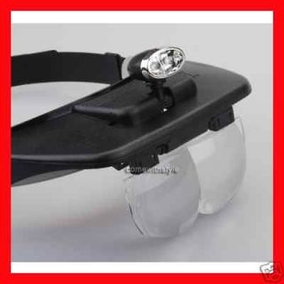   Head Loupe Magnifer 4 Lens and Light Two pcs Free Ship From US