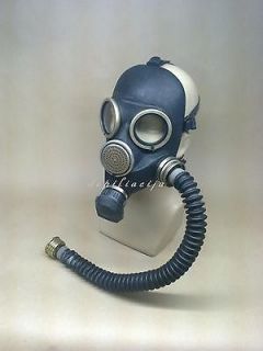 black gas mask gp 7 large with tube hose from