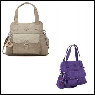 Kipling *New Style* Pahniero Medium Handbag HB6297 Warn Grey/Berry 