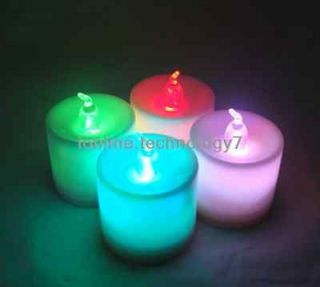 Rainbow Multi Color Changing LED Tealights LED Candles lights Set of 4 