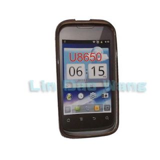 Grey TPU Case Cover + LCD Screen Protector Film For Huawei SONIC U8650