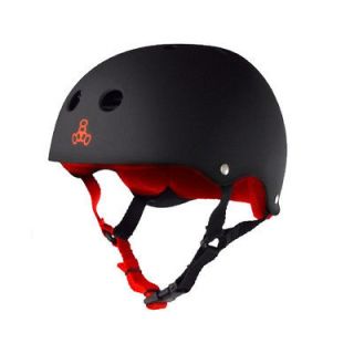 TRIPLE EIGHT 8 Black / Red liner Skateboard Helmet XS S M L XL