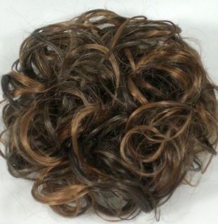 ex large curly hair ponytail holder scrunchie hairpiece