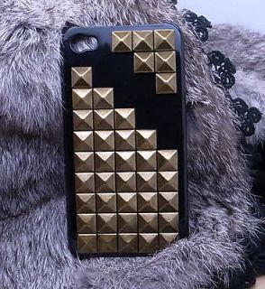 Brass Bronze Pyramid Studded for Iphone case ,iphone 4s, iphone 4 hard 