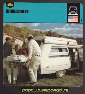 cadillac ambulance ambulances car picture history card from canada 
