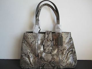 NWT Coach Soho Carryall Embossed Exotic Python Leather Handbag