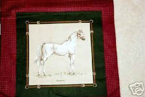 white arabian horse pillow kits or quilt squares burgu time