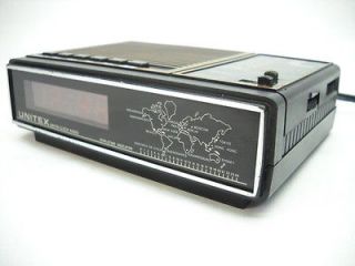Vintage Unitex Am Fm Alarm Clock Radio with World Time Indicator Model 