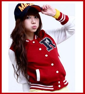 New Women&Girl R Baseball jacket Black/Red/Navy S/M sz