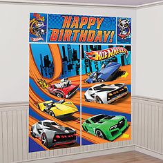   SCENE SETTER WALL DECORATION POSTER ~ Racing Birthday Party Supplies