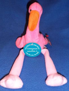 RARE TY PINKY the FLAMINGO PROMO   THE FIRST BEANIE BABY CONVENTION
