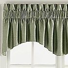   Home Collection SAGE BRUSH Scalloped Valance 80x18 Burgundy Gold Olive