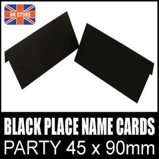 20 x Posh Black Place Name Cards ideal for Stag Nights, Hen Nights 