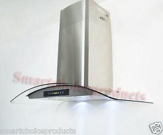   Wall Mount Stainless Steel & Glass Range Hood S668AS90 Stove Vents GTC