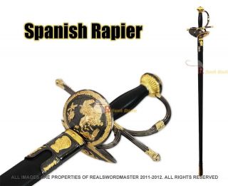   Quixote Renaissance Spanish Musketeer Rapier Sword Fencing Brand New