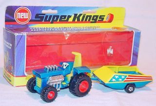 Matchbox Super Kings LIEDO MOD Dragster TRACTOR + Custom TRAILER K 3 