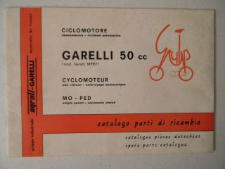 GARELLI AUTOMATIC 50 CC GENUINE PARTS LIST MANUAL moped scooter