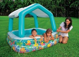 INTEX Sun & Shade Inflatable Kids Swimming Pool with Canopy