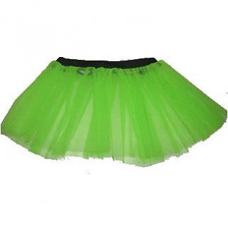 Neon UV Green Tutu Skirt Fancy Dress 1980s 80s Costume Dance