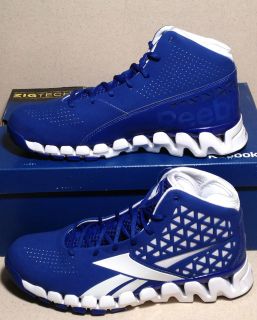 New Reebok ZigTech Zigslash Blue/White Basketball Shoes Men (10.5 13 