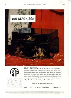1954 pye advert black box high fidelity record players  16 