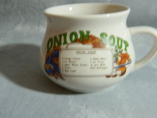  Soup Bowl Mug With Handle Onion Soup Recipe On Bowl 