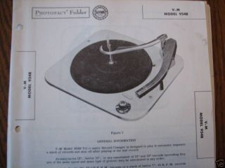 954b record player photofact repair manual time left
