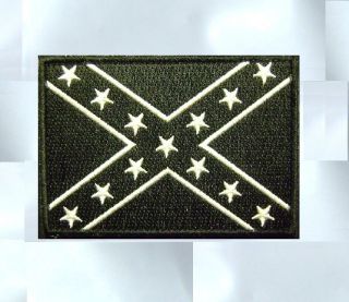 CONFEDERATE FLAG SOUTH ARMY MILITARY MILSPEC MORALE SWAT BLACK OPS 